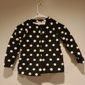 Adorable Kids Sherpa Jacket with Polka Dots
